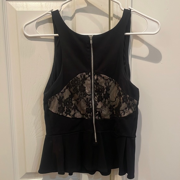 Express Lace Peplum Blouse - Picture 2 of 3